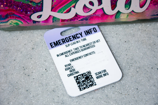 Emergency Information Crate Tag