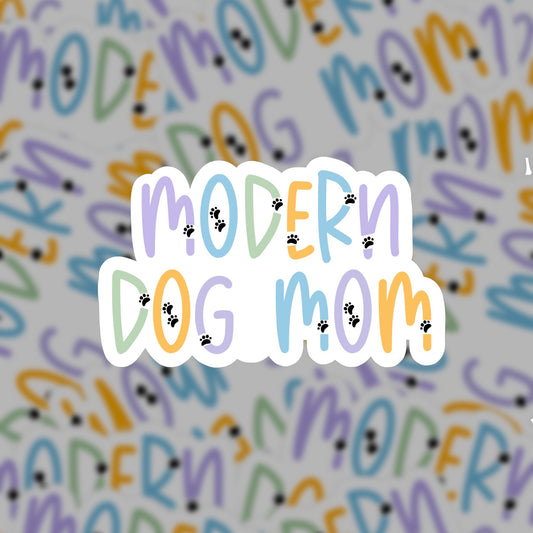 Modern Dog Mom Sticker