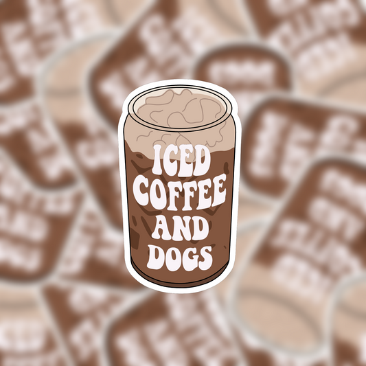 Iced Coffee and Dogs Sticker